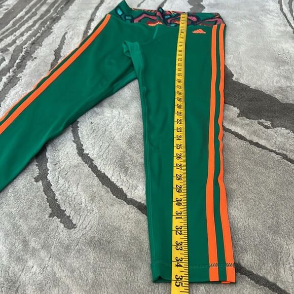 Farm Rio x Adidas Green and Orange Women's Leggings - Picture 7 of 10